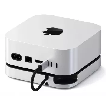 Satechi kannettavan telakka/porttireplikaattori ST-GNMMES — johdollinen USB 3.2 Gen 2 Type-C -keskitin, USB-A & SD, hopea