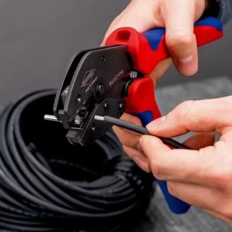 Puristustyökalu Knipex 97 33 03 MultiCrimp PV-liittimille MC4 ja MC4 EVO2