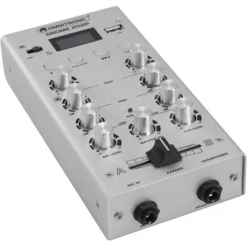 Minimikseri Omnitronic GNOME-202P, 2-kanavainen kompaktimikseri 3-kaistaisella EQ:lla