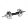 REBEL ACTIVE Chrome säädettävät käsipainot laukussa 15 kg levytangolla