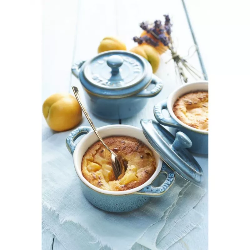 Staub Mini Cocotte pyöreä, 4 kpl - 200ml, antiikin turkoosi