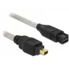 FireWire A/B -kaapeli DeLOCK 82588 1,0 m harmaa