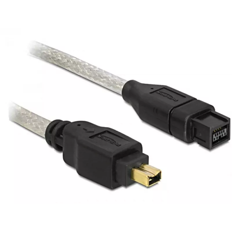FireWire A/B -kaapeli DeLOCK 82588 1,0 m harmaa