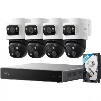NVR-turvatallennin Eufy S4 Max — 8-kanavainen, 4K (3840×2160), HDD 2 TB (jopa 16 TB), musta/harmaa/valkoinen