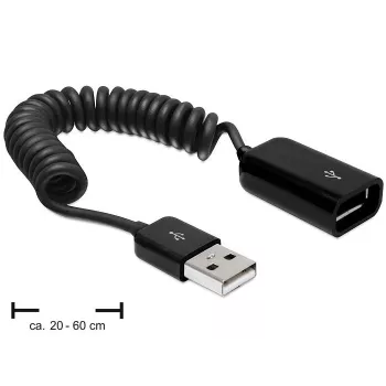 USB-kaapeli DeLOCK 83163 0,6 m USB 2.0 A - A musta