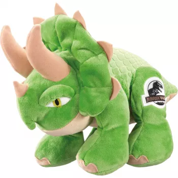 Jurassic World, Triceratops, pehmolelu vihreä/beige, 25 cm