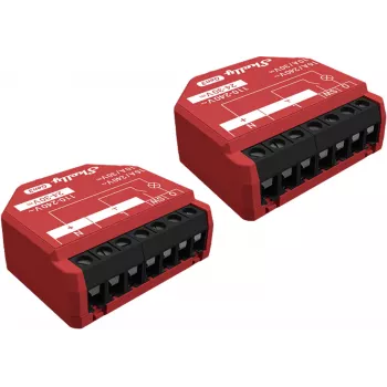 Älykytkin Shelly SHELLY_1PM_GEN3_2ER — langaton 110–240V, 1,2W kulutus, max. 240V, muovikotelo, 42×16×37 mm, 2 kpl:n pakkaus