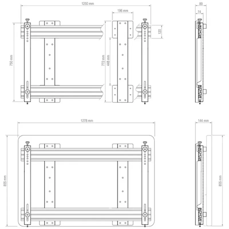 Hagor WH 5863 seinäkiinnike Cisco WebEx Board 55 / Board Pro 55 -laitteille, 139,7 cm (55″), 50 kg, kaapelinhallinta takana, musta