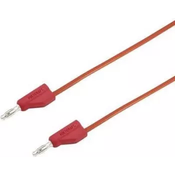 VOLTCRAFT mittausjohto [pistoke 4 mm - pistoke 4 mm] 5 m punainen MSB-300 (MSB-300-5-Rot)