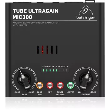 Audion esivahvistin Behringer MIC300 musta