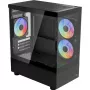 Micro/Mini-ITX-tietokonekotelo AEROCOOL Geh Viewport Mini-G-BK-v4 ARGB musta