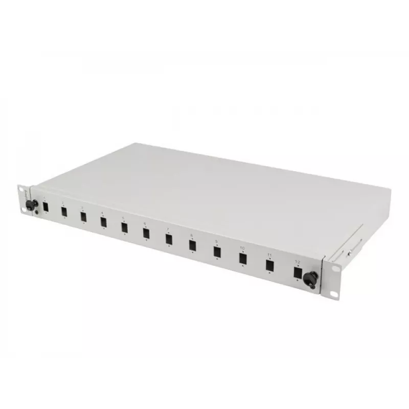 Patchpanel Lanberg FOP1-12SS-LDS harmaa ABS teräs 19