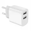 Laturi Gembird TA-UC-2A12-01 sisäkäyttöön AC 2.4A 2 USB valkoinen