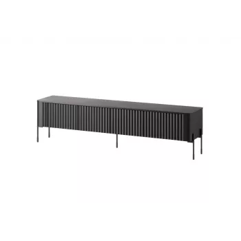 TV-taso cama meble VERA 190x40x50 cm – mattamusta yläosa ja runko
