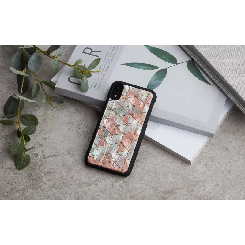 iKins puhelinkotelo iPhone XR — timanttikuvio, musta