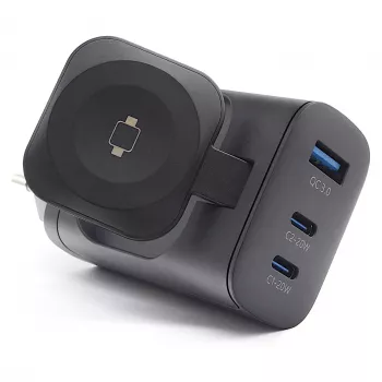 RealPower 450476 kannettava laturi varavirtalähde, älykello, tabletti musta AC langaton lataus pikalataus sisäkäyttö