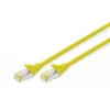 Patch-kaapeli Digitus CAT 6A S/FTP DK-1644-A-0025/Y 0,25 m keltainen