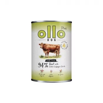 Ollo Plus kollageeni nauta 400 g koiran märkäruokapurkki