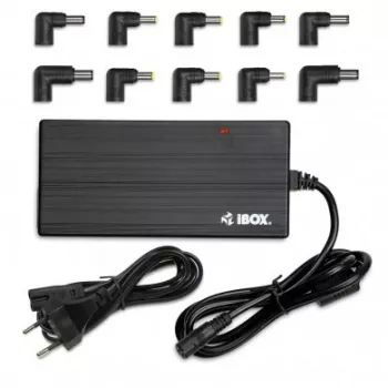 Virtalähde IBOX IUZ90WA 90 W, tulo 100–240 V, lähtö 4,5 A, säädettävä jännite, sisäkäyttöön, musta
