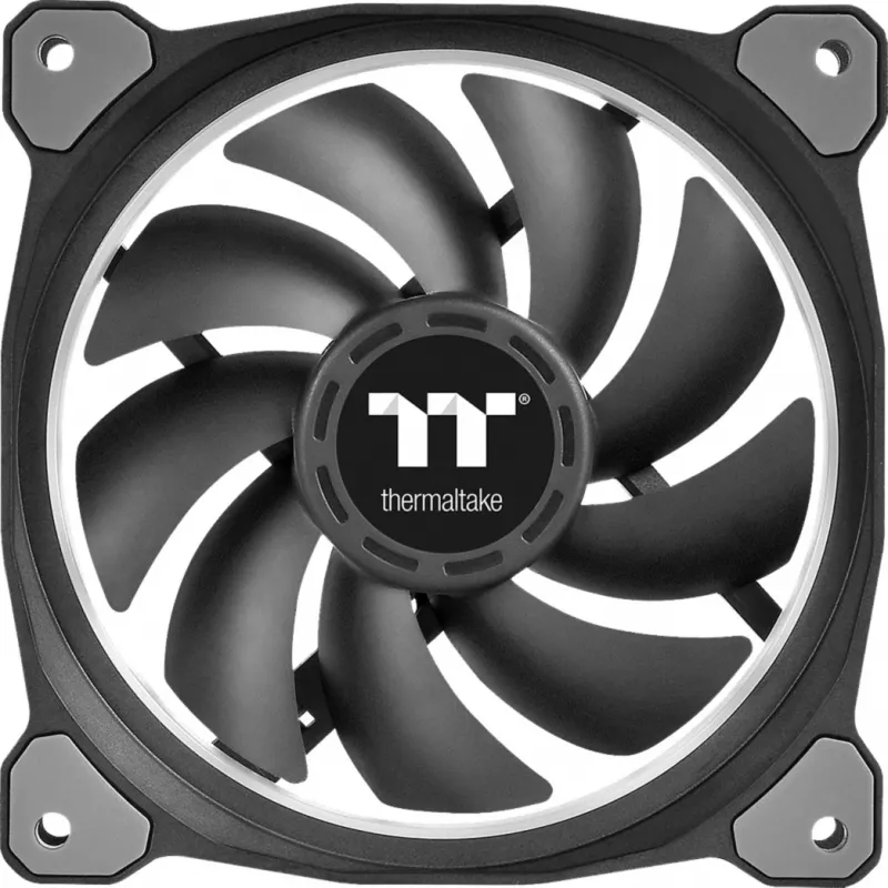 Thermaltake Riing Plus 14 LED RGB -jäähdyttimen tuuletin TT Premium Edition CL-F056-PL14SW-A, 140 mm, 3 kpl:n paketti ja ohjain, musta