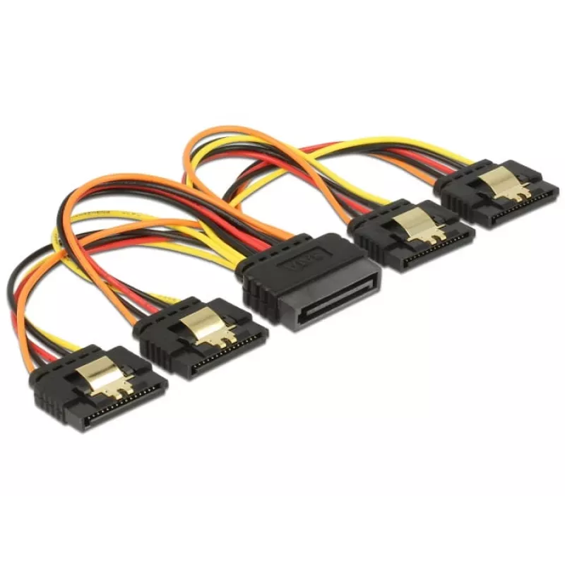 SATA-kaapeli DeLOCK 60156 0,15 m SATA 15-pin 4 x SATA 15-pin monivärinen