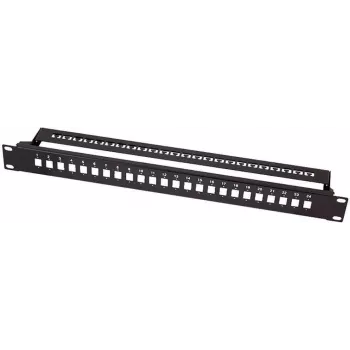 19 inch kuitupaneeli 24x LC-duplex/SC-simplex-liittimille – musta