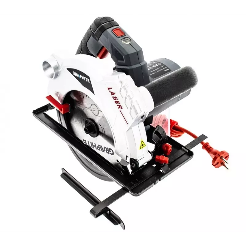 Käsipyörösaha 1500 W Graphite sahanterä 185 mm