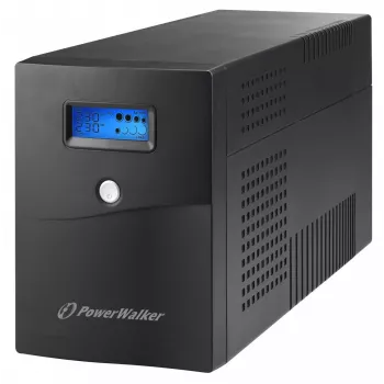 Keskeytymätön virransyöttö PowerWalker VI 3000 SCL FR 3 kVA / 1,8 kW, Line-Interactive, 4x Type E pistorasiaa, 18 Ah akku (2×12 V)