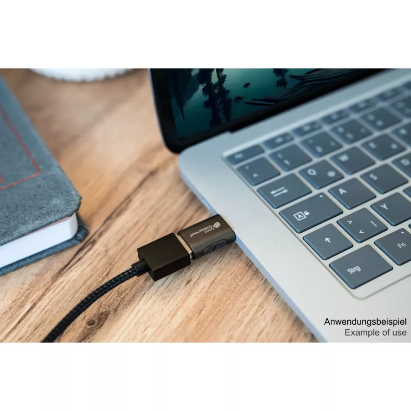Good Connections sovitin USB 3.2 Gen.1 3.0 pistoke C USB-A-liitäntään galvanoidulla metallikotelolla (USB-AD302)