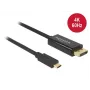DeLOCK 85256 videokaapeli-adapteri 2 m USB Type-C DisplayPort musta