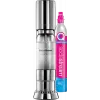 SodaStreamer SodaStream Ensō ruostumaton teräs hopea 114mm leveys 226mm syvyys 422mm korkeus
