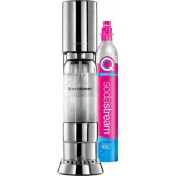 SodaStreamer SodaStream Ensō ruostumaton teräs hopea 114mm leveys 226mm syvyys 422mm korkeus