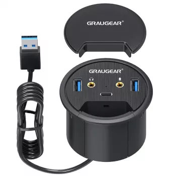 USB-keskitin GRAUGEAR G-THUB-AU-60 USB 3.2 Gen 1 Type-A musta