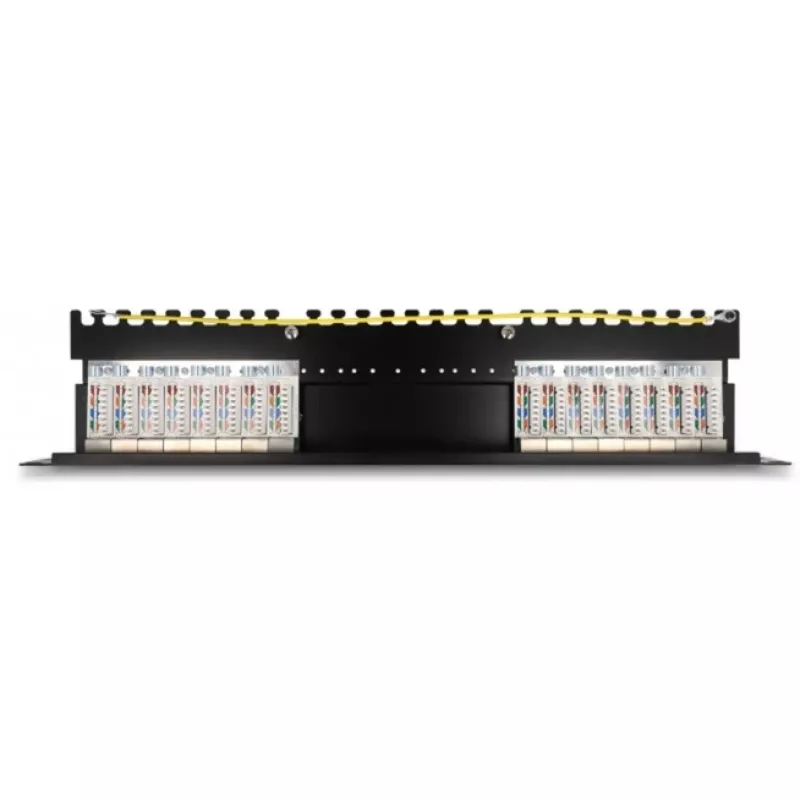 DeLOCK 66876 kytkentäpaneeli 1U Cat6a musta metalli