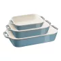 Staub 40508-172-0 keraaminen suorakulmainen leivontasarja, 3-osainen, Antique Turquoise