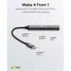 Goobay Slim 4-porttinen USB-keskitin, USB-C™–USB-C™/USB-A, USB 3.2 (74459)