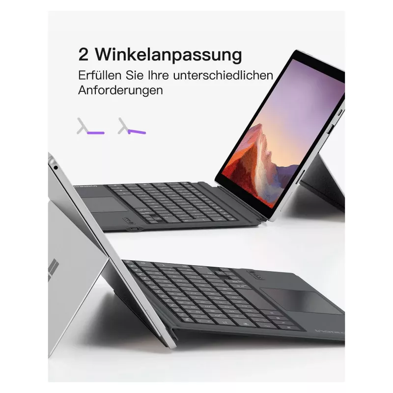 inateck näppäimistö Surface harmaa, Sureface GO 1-4 Com. QWERTZ