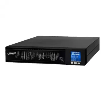 Infosec E3 Pro 1000 RT keskeytymätön virransyöttö (UPS) Double-Conversion (Online) 1 kVA 900 W 3 AC-pistorasia(a)