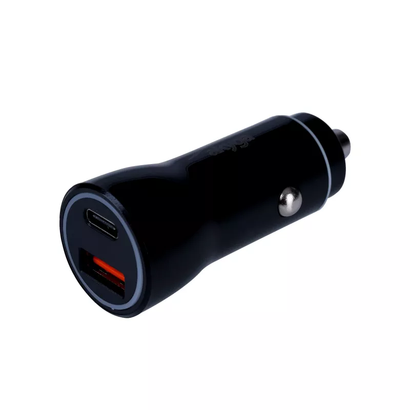 Autolaturi 12/24V Akyga AK-CH-16 36W USB-A + USB-C PD Quick Charge 3.0 5-12V / 1,5-3A musta
