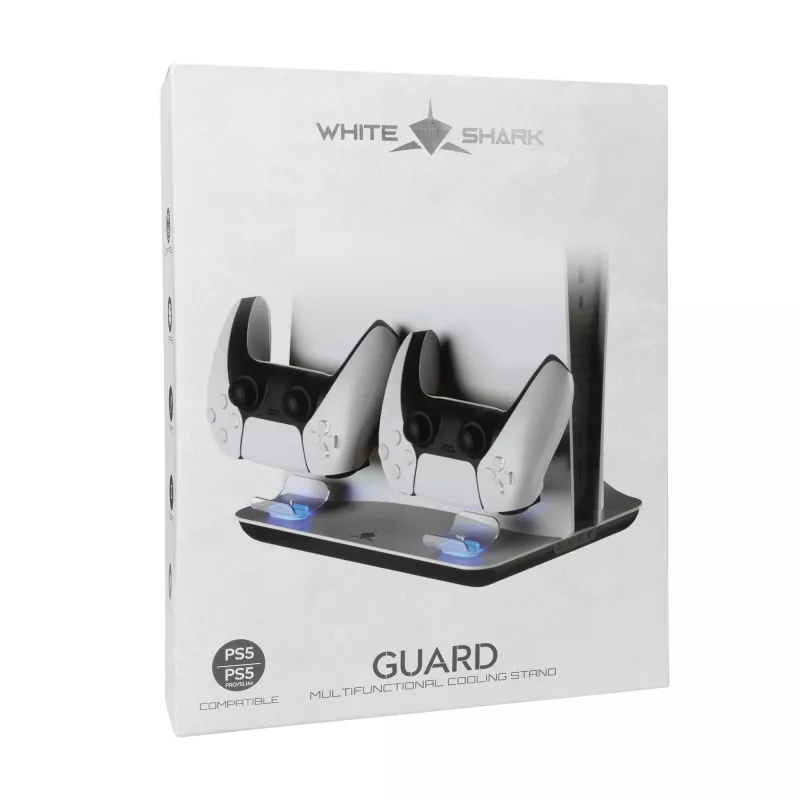 Jäähdytysalusta White Shark Guard-2 PS5:lle integroidulla latausasemalla (malli PS5-05102V2)
