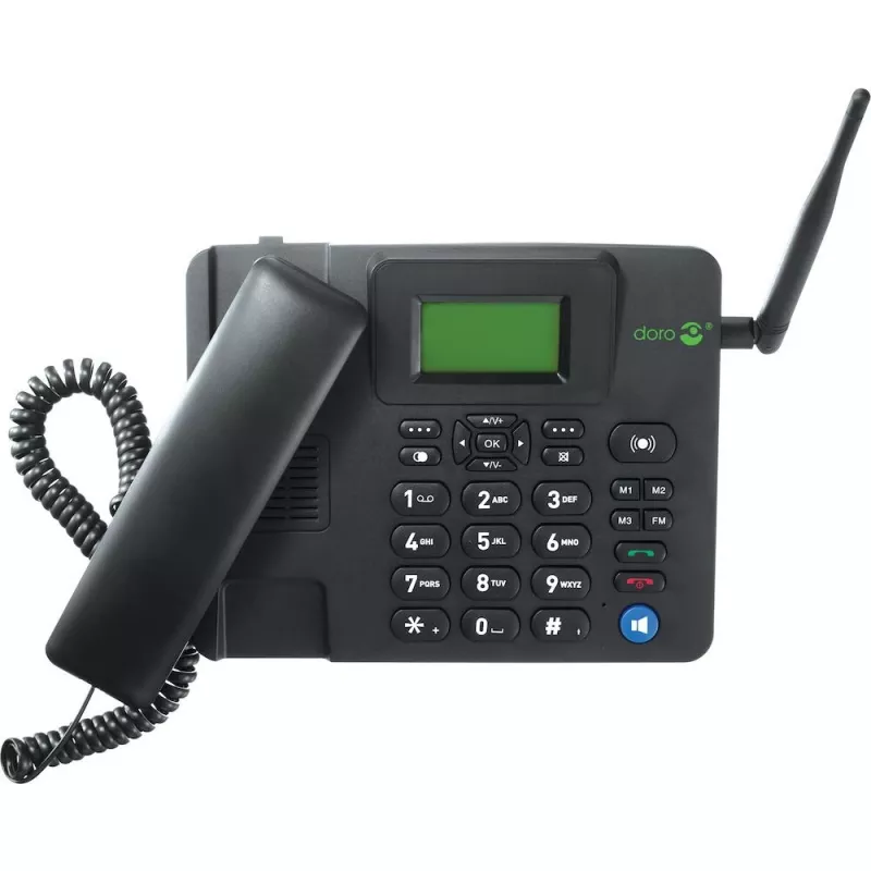 IP-puhelin Doro 4100H musta johdollinen käsiosa LCD 128x64 500 merkintää