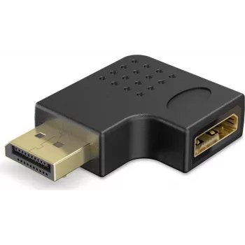 Goobay DisplayPort kulma-adapteri 90° oikea musta (77131)