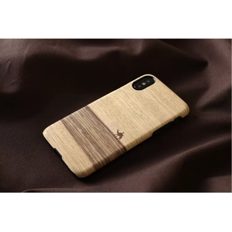 Suojakotelo MAN&WOOD iPhone X/XS:lle – Terra musta, suojaava takasivu