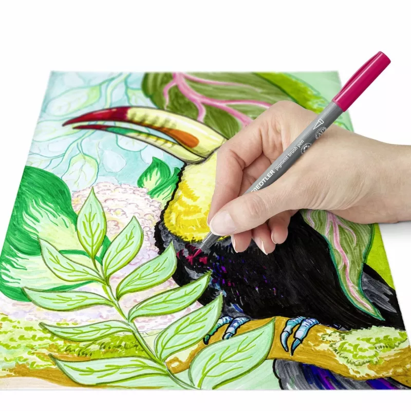 Staedtler Design Journey 371 BK4-3 pigmenttisivellintussisarja, Forest Colors, 4 kpl