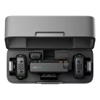 DJI Mic Mini (2 TX + 1 RX + latauskotelo) langaton mikrofonisarja - tummanharmaa