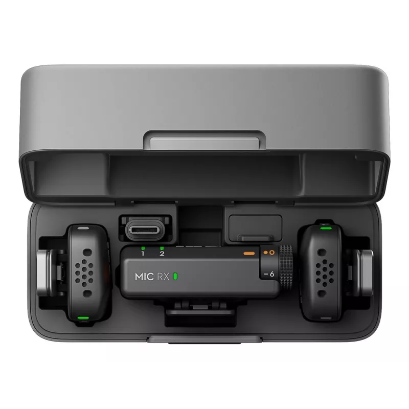 DJI Mic Mini (2 TX + 1 RX + latauskotelo) langaton mikrofonisarja - tummanharmaa