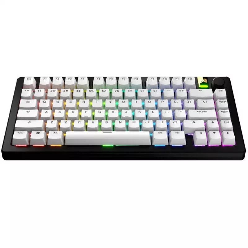 Näppäinhatut GLORIOUS GPBT Basics PBT Dye-Sub Classic valkoinen ANSI-asettelu