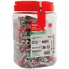 fischer tappi DUOPOWER 10x50 BigBox vaaleanharmaa/punainen 210 kpl uudelleensuljettava (570550)
