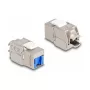 DeLOCK Keystone-moduuli RJ45-liitäntä LSA Cat.6A työkaluton sinisellä pölysuojuksella