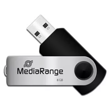 MediaRange MR908NTRL USB-muistitikku 8 GB USB Type-A 2.0 musta - hopea (MR908NTRL)